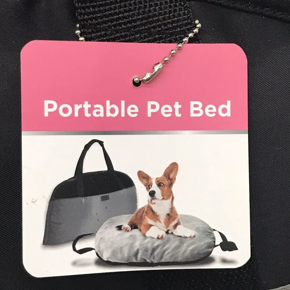 BLACK & DECKER Plush Zip Up Portable Pet Bed Small Dogs Handle Water Resistant